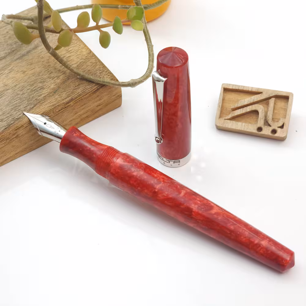 خودنویس دلتا اینتسا قرمز DELTA Intesa 2.0 Red and Rhodium