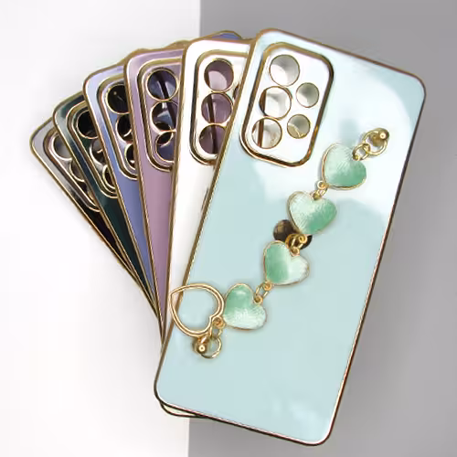 قاب سامسونگ A23 مدل مای کیس اویز دار قلبی محافظ لنز دار