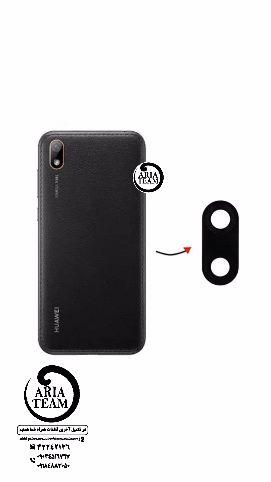 شیشه لنز دوربین هوآوی y5 2019