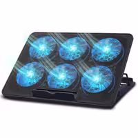 پایه خنک‌کننده لپ‌تاپ Laptop Cooling Pad, Necomi® Laptop Cooler Stand with 6 Quiet Cooling Fans