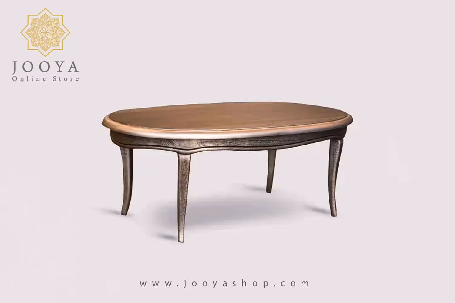 میز جلومبلی بیضی چوبی لنا بژ