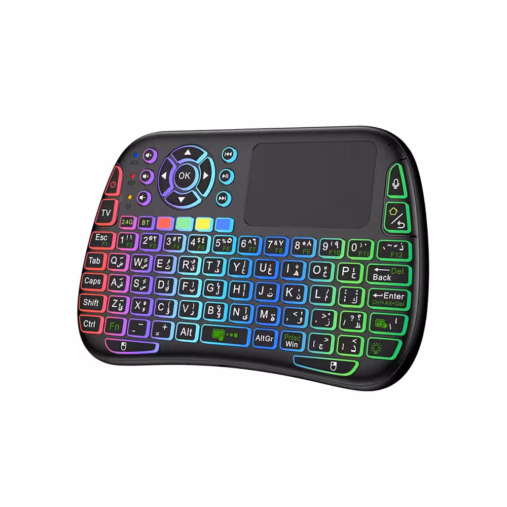 کیبورد بی سیم لمسی پرودو مدل Porodo MWKTC mini keyboard combo