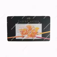 مداد رنگی 36 رنگ فابر کاستل مدل پلی کروم جعبه فلزی