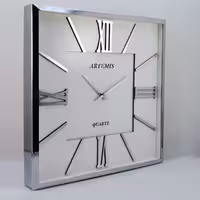 ساعت دیواری آرتمیس مدل 2026نقره ای صفحه سفید