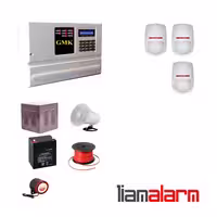 پکیج دزدگیر اماکن با سیم مدل جی ام کا سیم کارتی و تلفنی GM910PY3