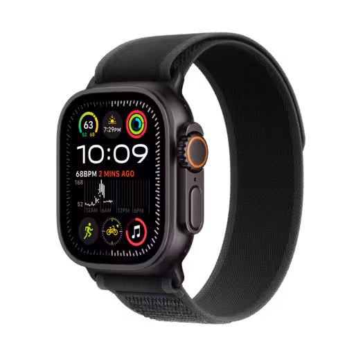 اپل واچ مدل اولترا نسل 2 تیتانیومی مشکی با بند لوپ ترایل مشکی