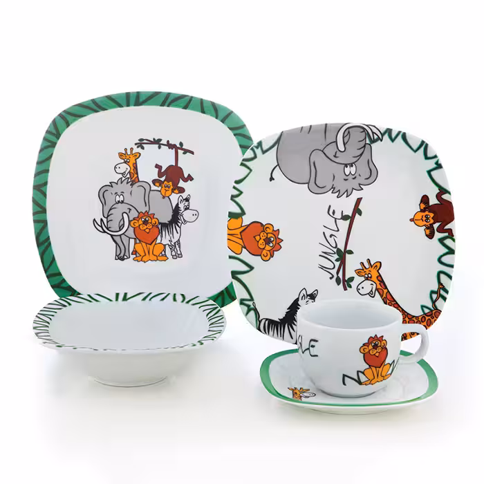 سرویس چینی 5 پارچه کودک جنگل