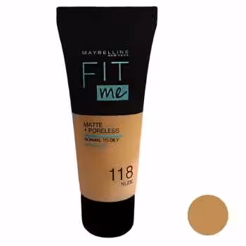 کرم پودر میبلین مدل Fit Me شماره 118 حجم 30 میلی لیتر