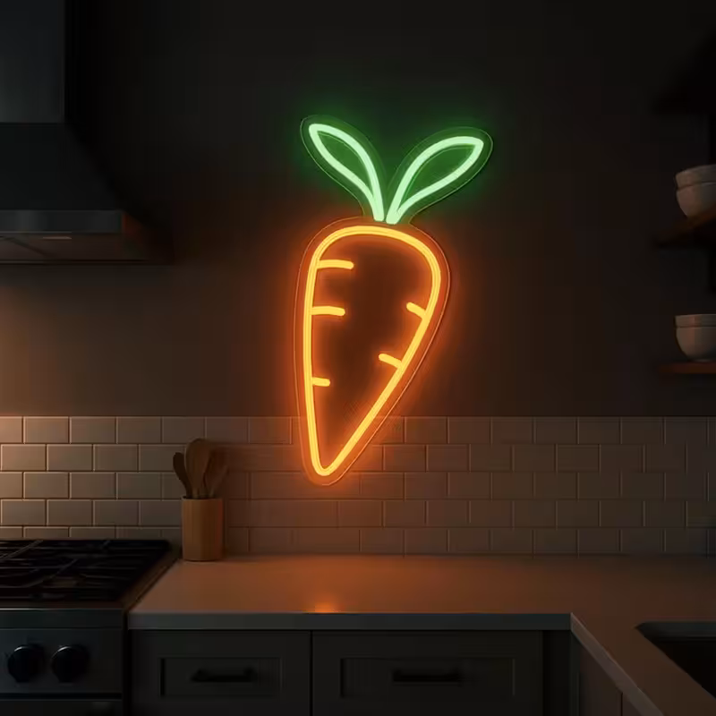 تابلو نئون طرح هویج کد JOB054