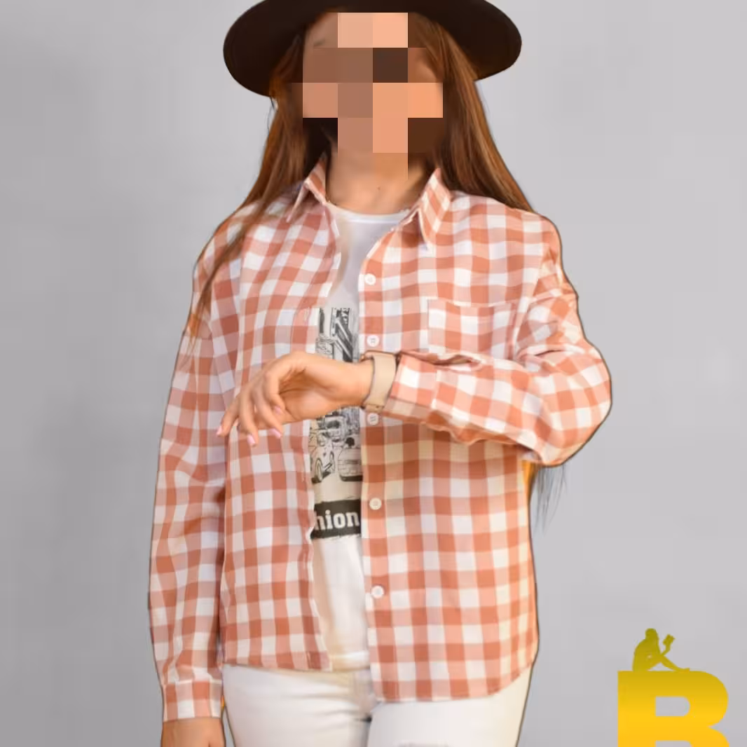 شومیزپیراهنی،سایز L ، یقه دار+هدیه ما به شما(تاپ)