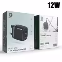 آداپتور شارژر 2پورت 3پین 2.4A 12w Green Lion uk plug