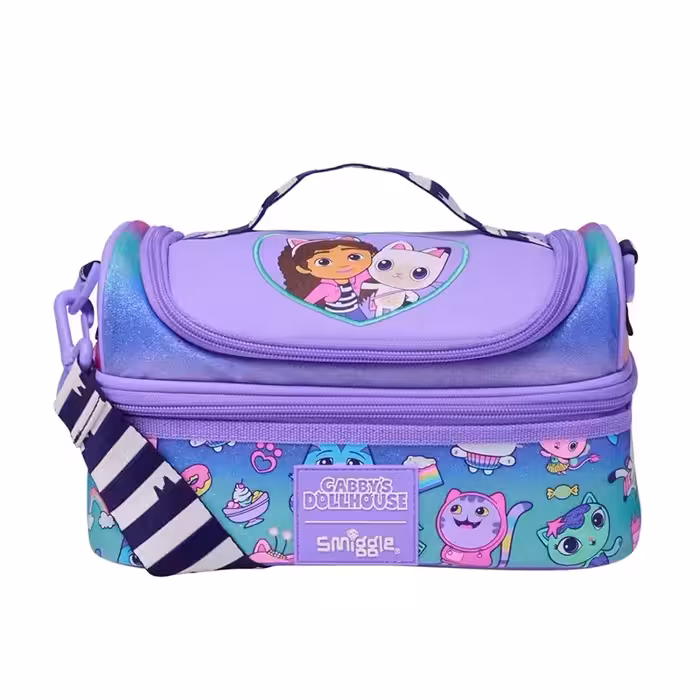 کیف غذا 2 طبقه اسمیگل طرح خانه عروسکی گبی