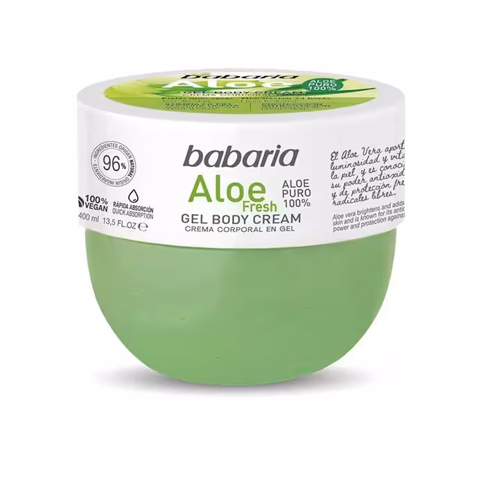 مشخصات، خرید و قیمت کرم بدن کاسه ای باباریا Babaria مدل Aloe Fresh حجم 400 میل ⭐️ ویان مارکت