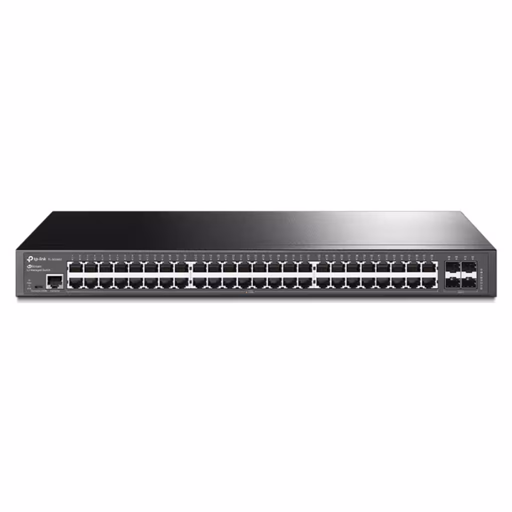 قیمت و خرید سوییچ شبکه مدیریتی 48 پورت 4 پورت SFP تی پی لینک مدل TL-SG3452 | نت ران