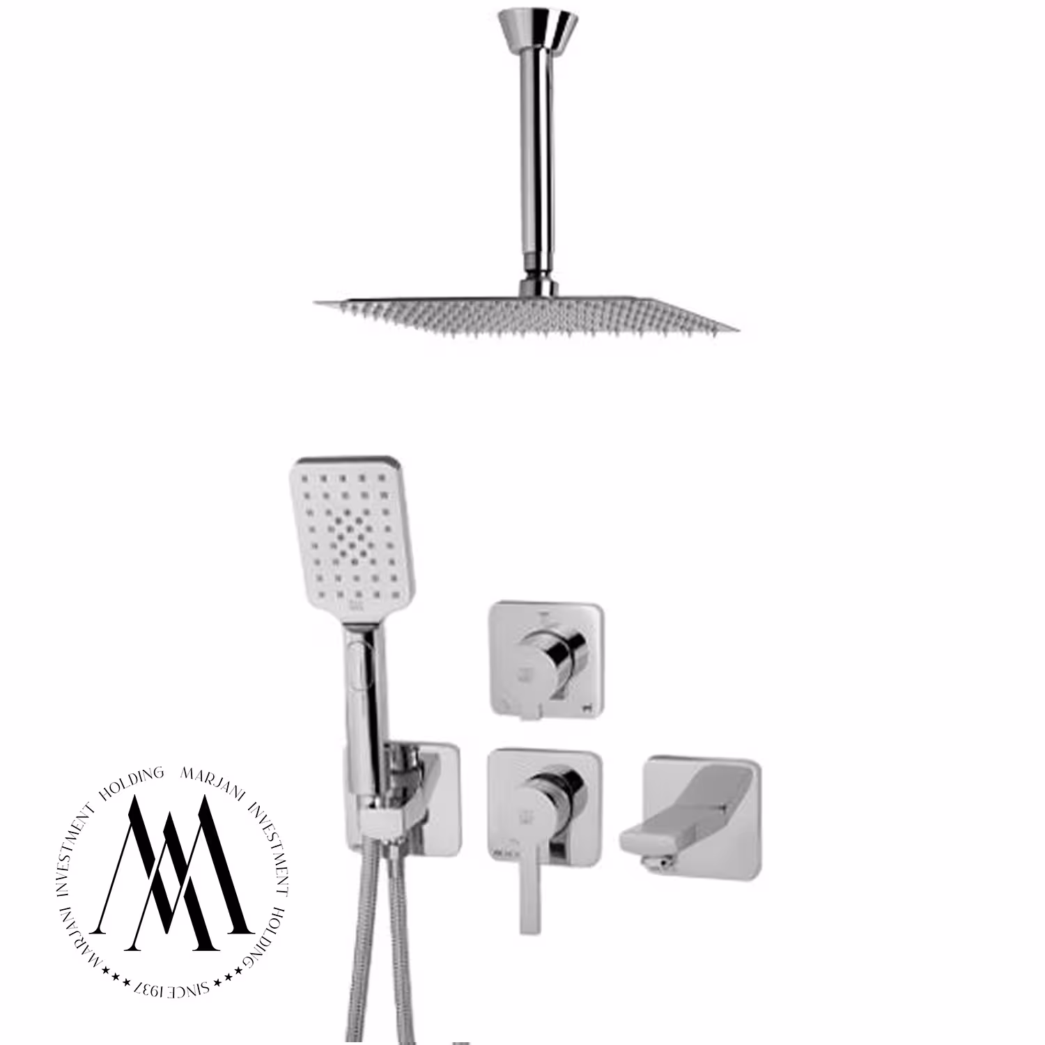 شیر حمام توکار kwc مدل متیس تیپ4 (کروم)