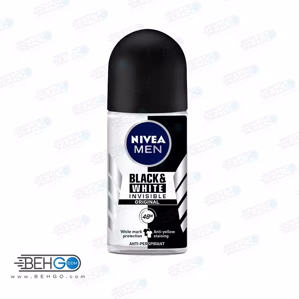 مام رول ضد تعریق مردانه نیوآ مدل invisible Black and white حجم 50 میل