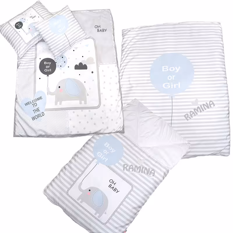 ست رخت خواب و کوسن طرح فیل دلی Deli