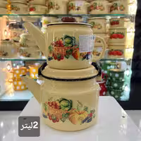 ست کتری و قوری لعابی ساخت روسیه