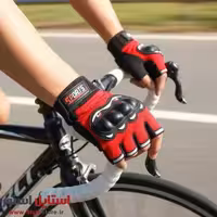 دستکش نیم انگشتی دوچرخه سواری مدل محافظ دار کد 1649