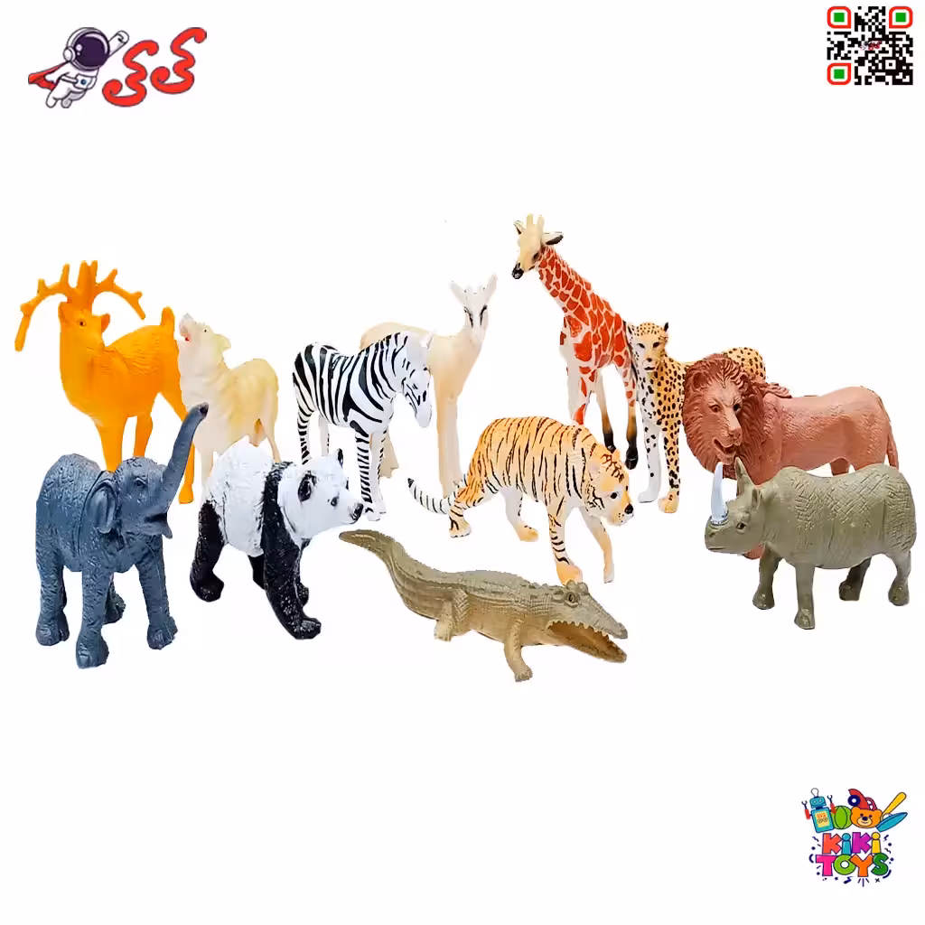 حیوانات اسباب بازی ست باغ وحش 12 عددی ANIMAL THE WORLD 122