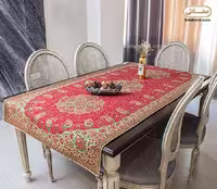 رومیزی مستطیل ترمه هاشمی کد 16 قرمز