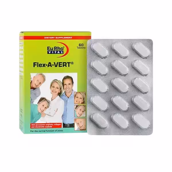قیمت خرید قرص فلکس اورت یوروویتال 60 عدد Flex A Vert داروکاو