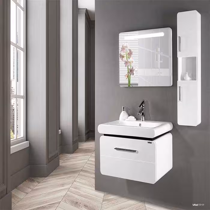 کابینت و روشویی طرح مدرن مدل لارنس LAWRENCE 750 ابعاد 50 * 76 سانتیمتر