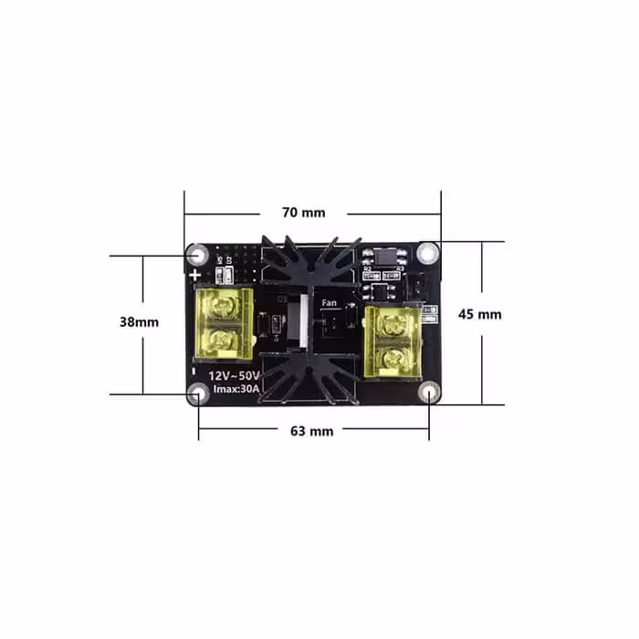 خرید و قیمت ماژول پاور هیت بد پرینتر سه بعدی Module Mos 25A