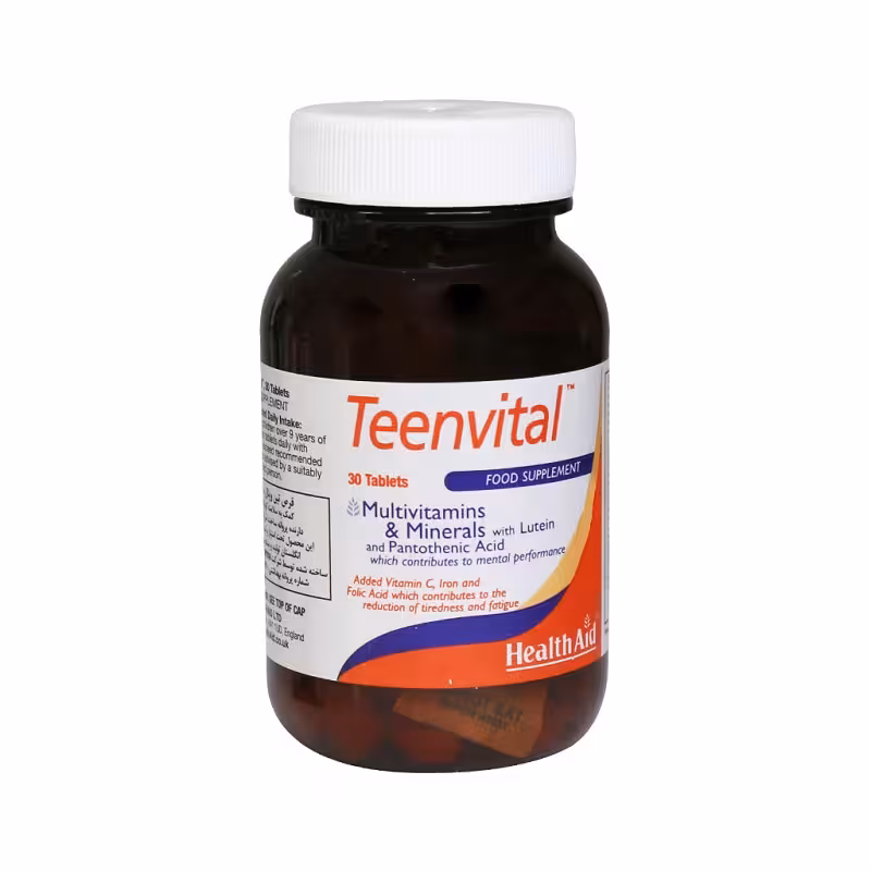 قرص مولتی ویتامین مینرال تین ویتال هلث اید 30عدد | Health Aid Teenvital
