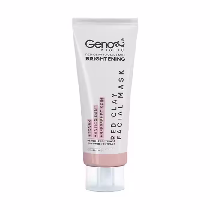 ماسک خاک رس قرمز صورت و گردن ژنوبایوتیک 100 میلی‌لیتر GenoBiotic