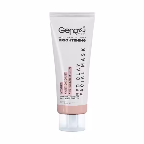 ماسک خاک رس قرمز صورت و گردن ژنوبایوتیک 100 میلی‌لیتر GenoBiotic