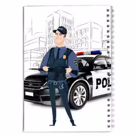 دفتر مشق کارتون ماشین پلیس