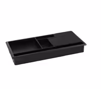 قاب داکت پلاستیکی رومیزی  با جای قلم و خودکار بدون سوکت مشکی عمق 25mm , طول 225mm , عرض115mm فانتونی کد T348