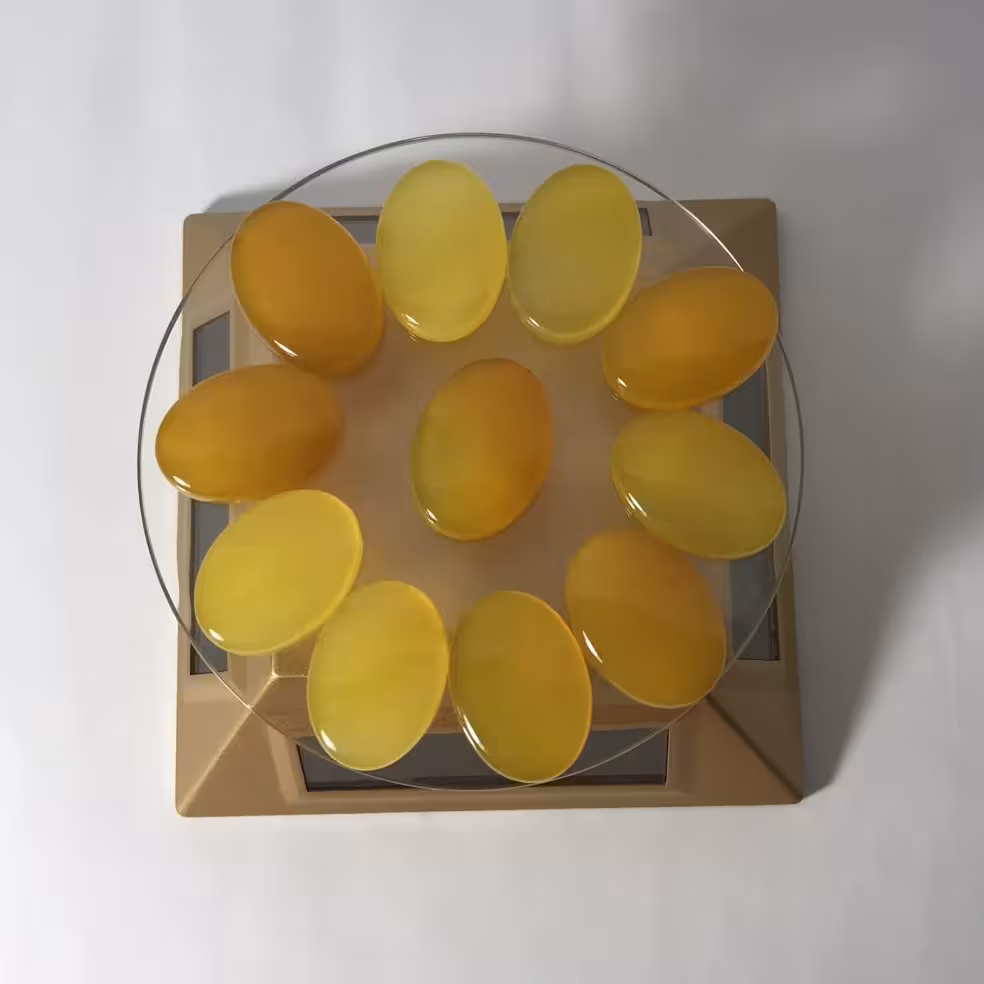 سنگ عقیق زرد شرف الشمس حکاکی شده توسط استاد مجرب در ساعات سعد