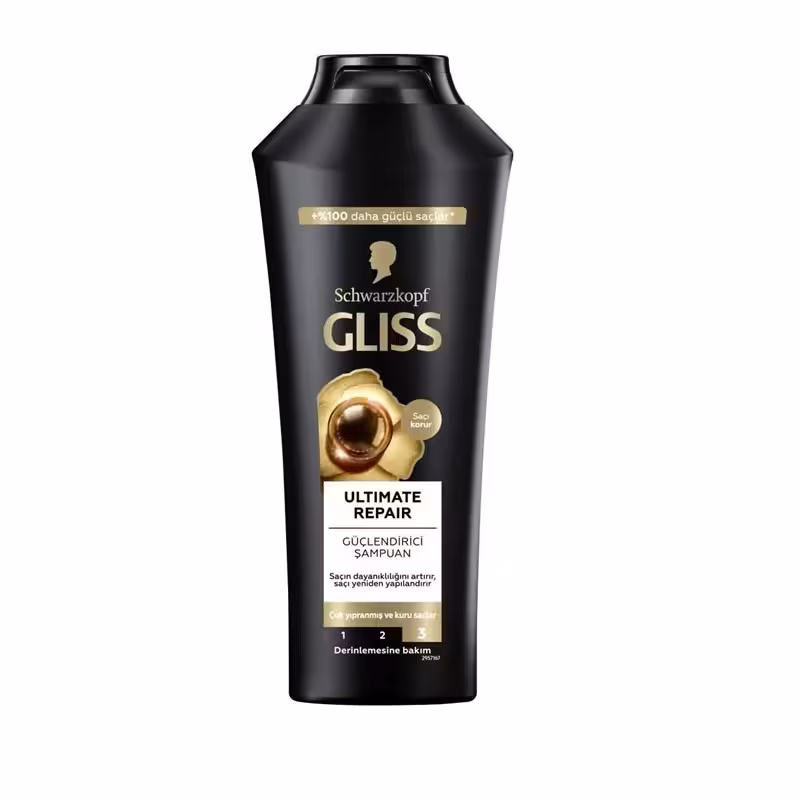 شامپو مو گلیس GLISS ULTIMATE REPAIR (مشکی) 500 میلی لیتر