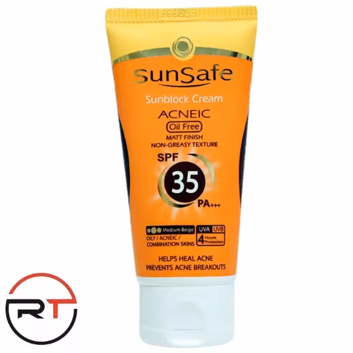 ضد آفتاب بژ متوسط SPF35 فاقد چربی سان سیف