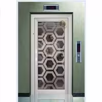 درب لولایی شیشه ای آسانسور – طرح 6 ضلعی