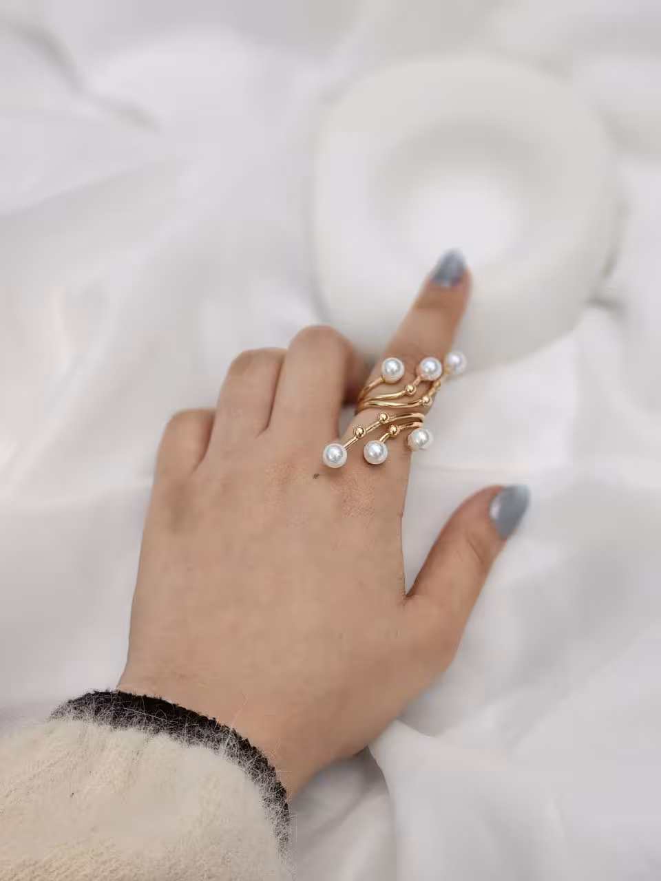 انگشتر استیل طلایی وارداتی