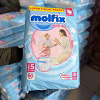 پوشک شورتی مولفیکس ترکیه سایز 5 بسته 60 عددی