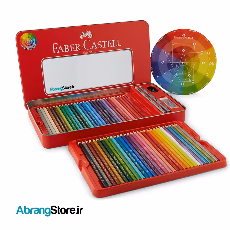 مدادرنگی فابرکاستل کلاسیک 60 رنگ جعبه فلزی