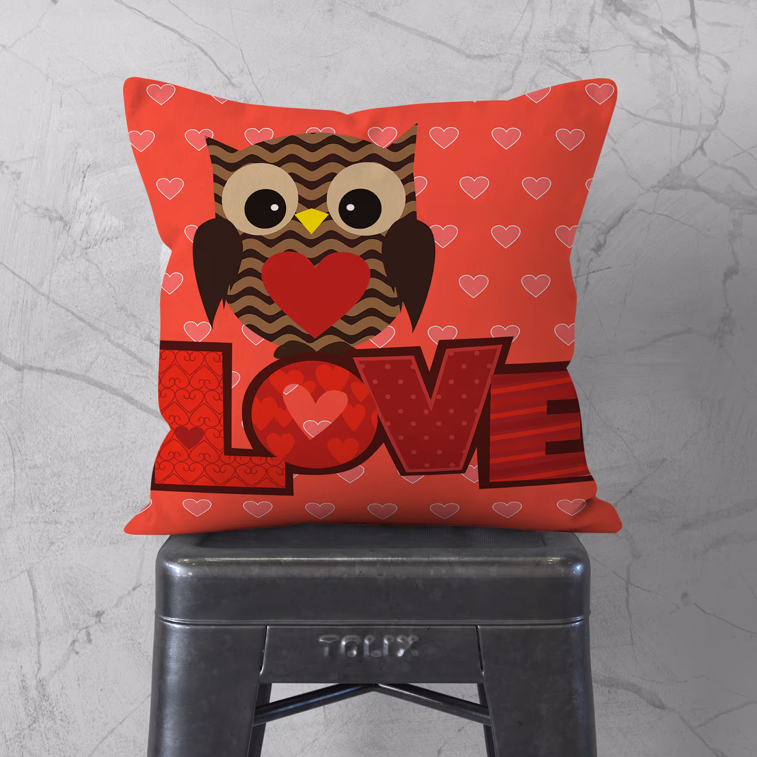 کاور کوسن مدل جغد دورو طرح دار کد 140071