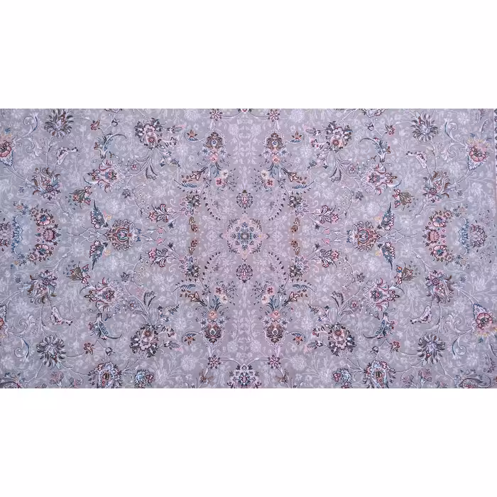 فرش ماشینی زمرد مشهد طرح افشان زمینه طوسی