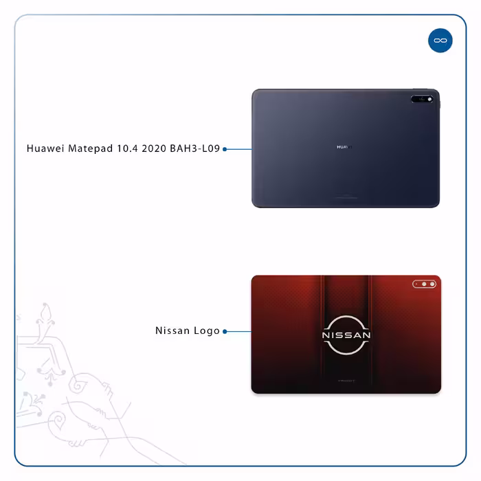 برچسب پوششی ماهوت مدل Nissan-Logo مناسب برای تبلت هوآوی Matepad 10.4 2020 BAH3-L09