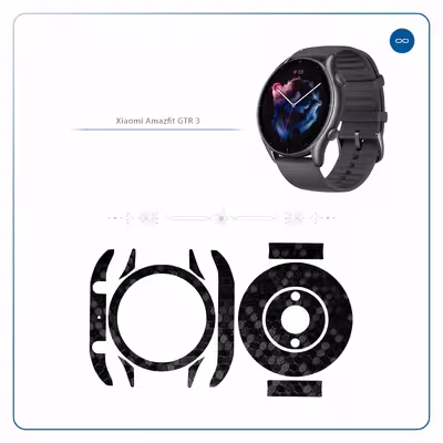 برچسب ماهوت طرح Honey-Comb-Circle مناسب برای ساعت هوشمند آمازفیت GTR 3