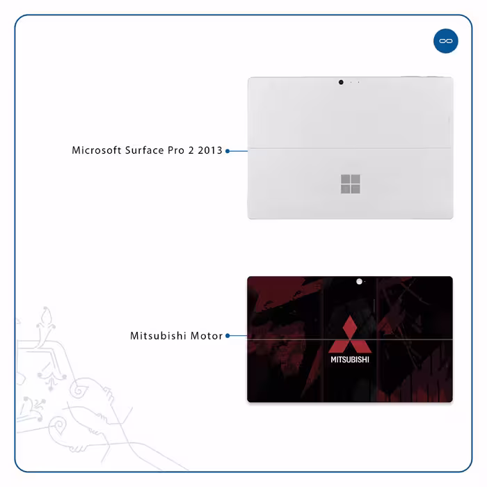 برچسب پوششی ماهوت مدل Mitsubishi Motor مناسب برای تبلت مایکروسافت Surface Pro 2 2013