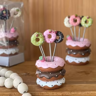 چنگال زیتون خوری طرح دونات