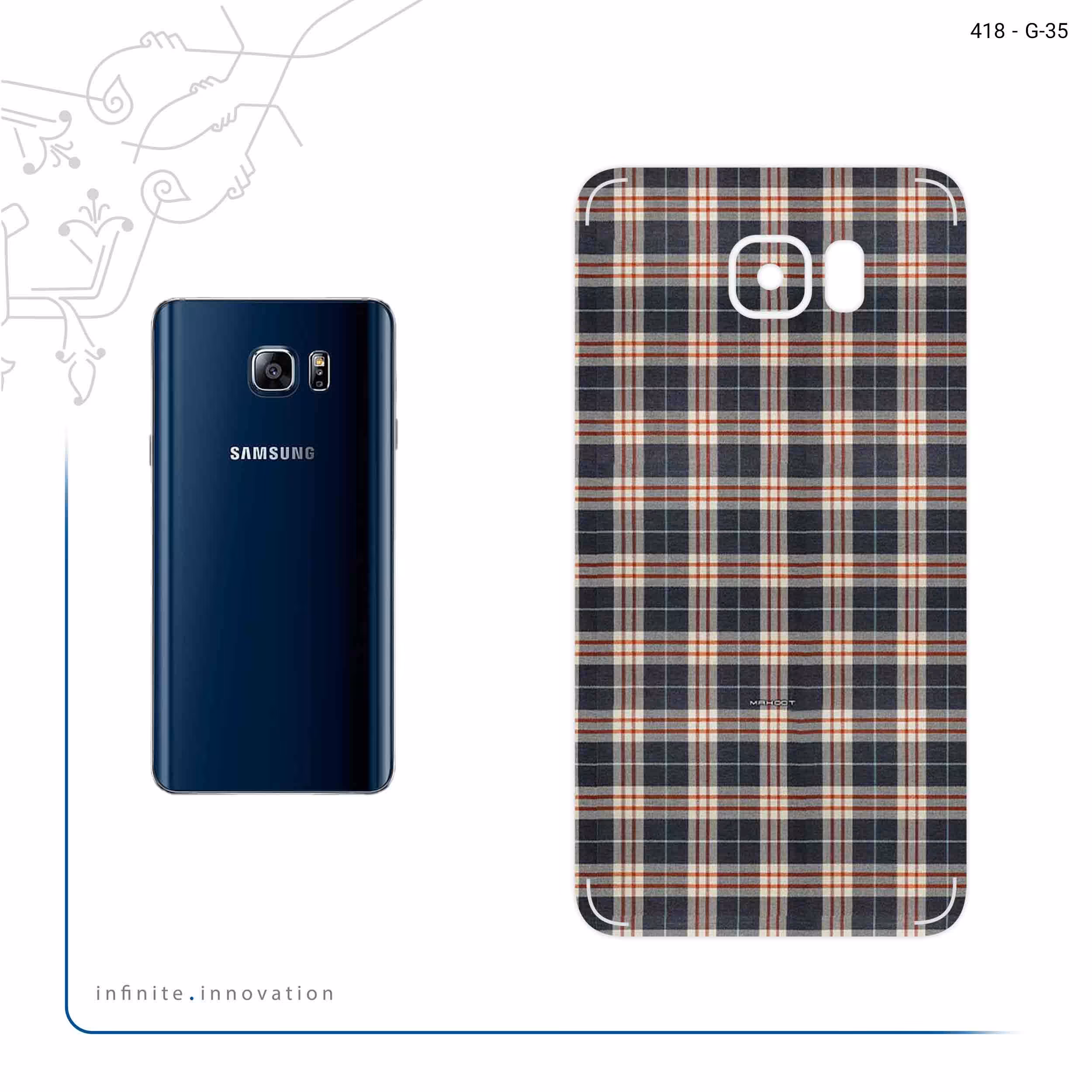 برچسب پوششی ماهوت مدل Fabric Texture 5 مناسب برای گوشی موبایل سامسونگ Galaxy Note 5