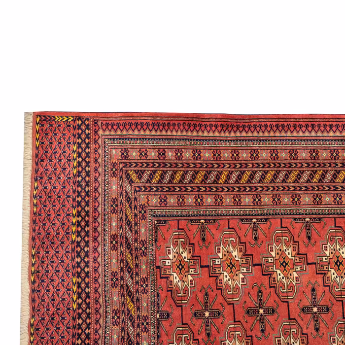 فرش دستبافت سه و نیم متری مدل ترکمن کد 40.1937