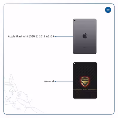 برچسب پوششی ماهوت مدل Arsenal مناسب برای تبلت اپل iPad mini (GEN 5) 2019 A2125