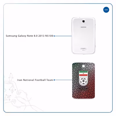 برچسب پوششی ماهوت مدل Iran-National-Football-Team مناسب برای تبلت سامسونگ Galaxy Note 8.0 2013 N5100